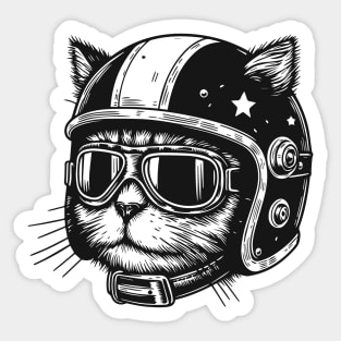 Cat rider Sticker